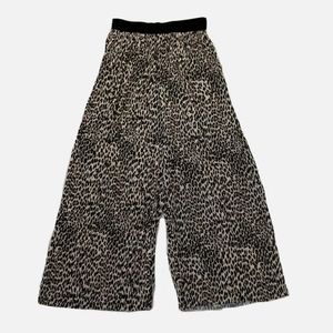 Avenue Zoe Women’s Cheetah Leopard Print Wide Leg Pleated Pants Size Small